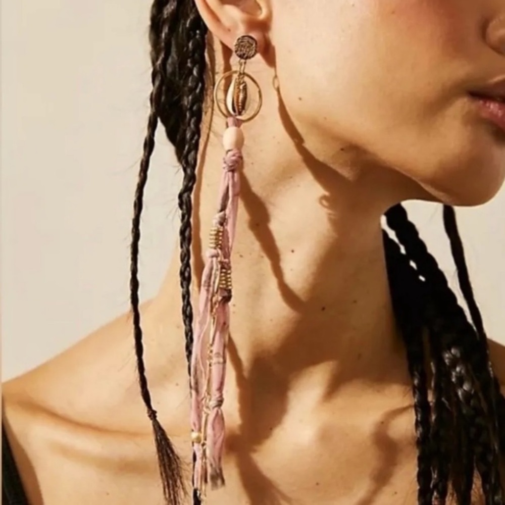 Free People Pink Tassel Earrings